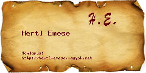 Hertl Emese névjegykártya
